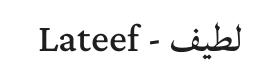 Lateef Font Thumbnail