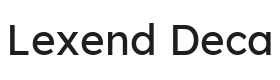 Lexend Deca Font Thumbnail