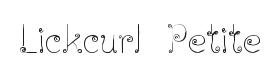 Lickcurl Petite Font Thumbnail