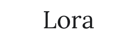 Lora Font Thumbnail