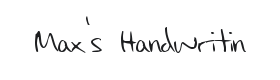 Max's Handwritin Font Thumbnail