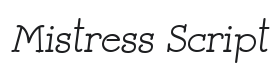Mistress Script Font Thumbnail