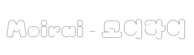 Moirai One Font Thumbnail