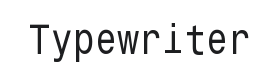 Monospace Typewriter Font Thumbnail