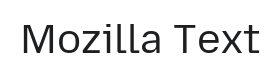 Mozilla Text Font Thumbnail