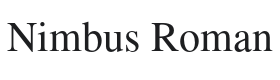 Nimbus Roman Font Thumbnail