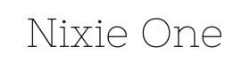Nixie One Font Thumbnail