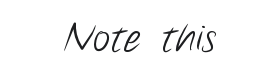 Note this Font Thumbnail