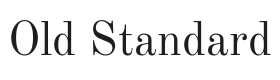 Old Standard TT Font Thumbnail