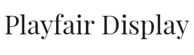 Playfair Display Font Thumbnail