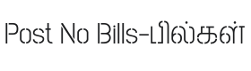 Post No Bills Jaffna Font Thumbnail