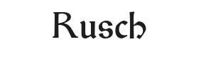 Rusch Font Thumbnail