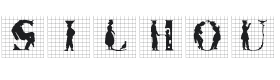 Silhouettes In Grids Font Thumbnail