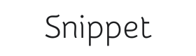Snippet Font Thumbnail
