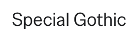 Special Gothic Font Thumbnail