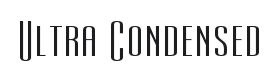 Ultra Condensed Sans Serif Font Thumbnail