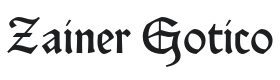 Zainer Font Thumbnail